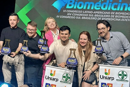 Biomedicina da UNIARP sobe ao pódio na Biomed Run